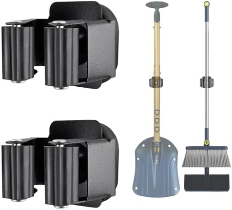 Upgraded Magnetic Broom and Mop Holder Wall Mount, Space-Saving Heavy Duty No by MagitcSee