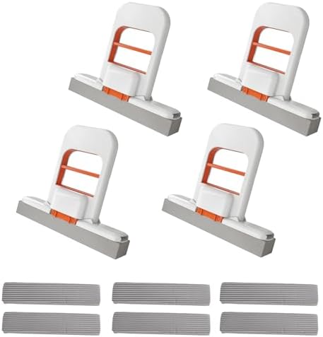 4+6 Self Squeezing Mini Mop, Wet and Dry Use Cleaning System, Foldable Desktop by Viprh