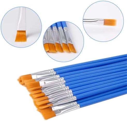 UPINS 30 Pcs Flat Paint Brushes, Small Brush Bulk - Image 3
