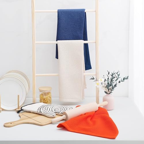 Homaxy 100% Cotton Waffle Weave Kitchen Dish Towels 6-Pack - Image 6