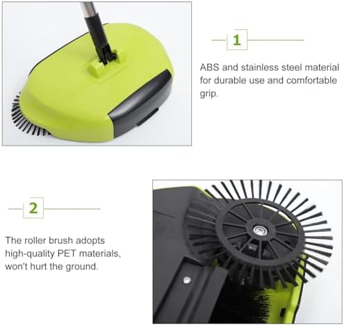 Healifty Manual Floor Sweeper, 3-in-1 Push Cleaner - Image 5