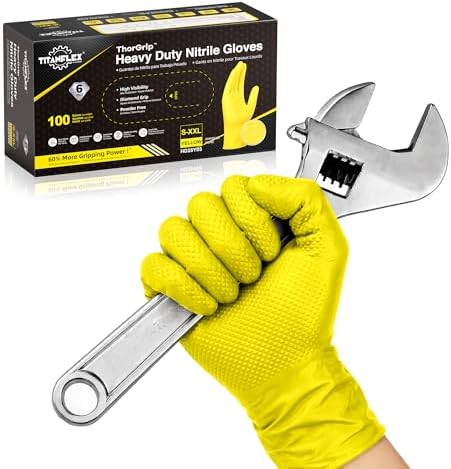 TitanFlex Heavy Duty Industrial Nitrile Gloves by TitanFlexDisposableGloves