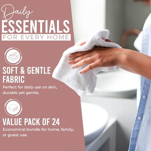DAN RIVER 24 Pack Cotton Wash Cloths Set - Image 3