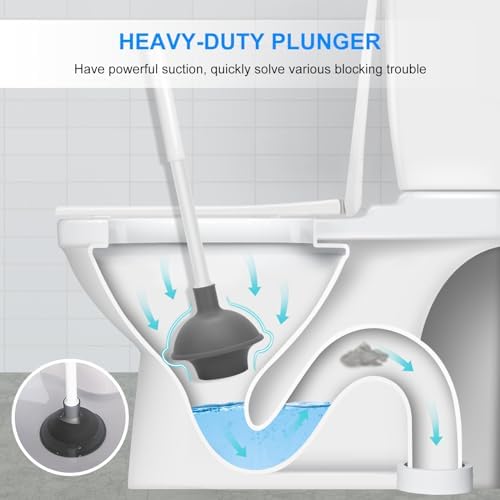 SetSail 3 Packs Toilet Brush and Plunger Set - Image 4