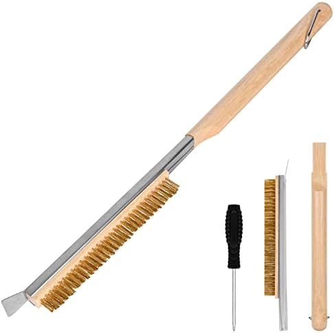 Aolso Pizza Oven Brush, BBQ Grill Cleaning Brush Non Scratch Heat Proof Brass by Aolso