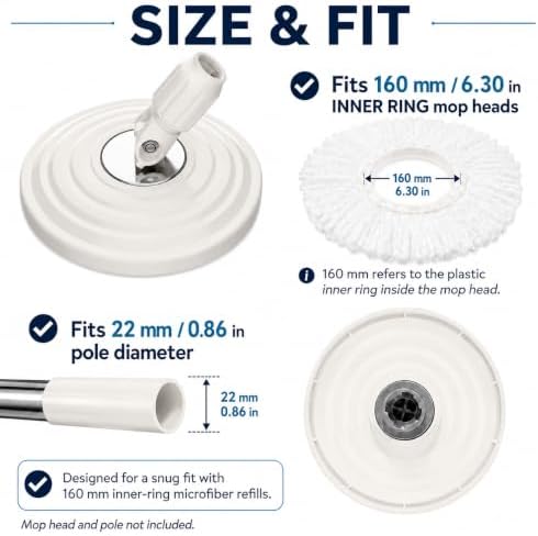 Plastic Mop Base Replacement for RinseWise Spin Mop Bucket - Image 5