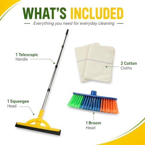 2-in-1 Floor Squeegee & Broom Kit - Image 4
