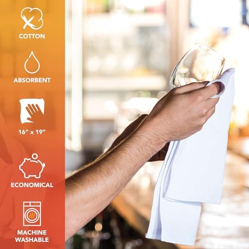Arkwright Bar Mop Towels, 100% Cotton Kitchen Dishcloths, Absorbent Quick Dry - Image 2
