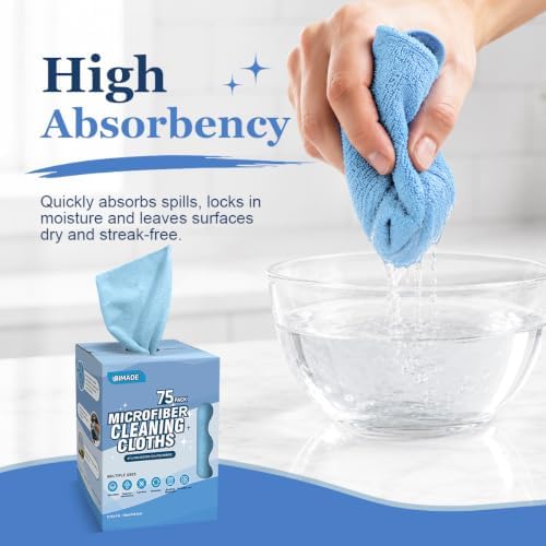 UNIMADE Microfiber Cleaning Cloth, 75 Sheets Microfiber Towels - Image 3