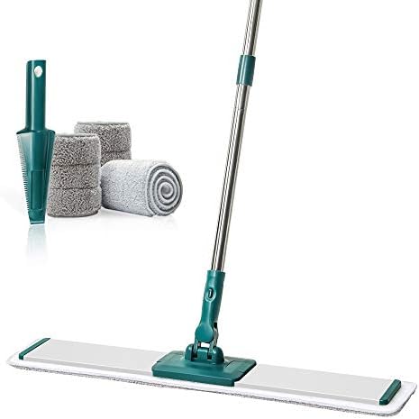 CQT Commercial Flat Microfiber Floor Mop Cleaning System 24" Inch Wet Dry and by CQT-HOMEUSA