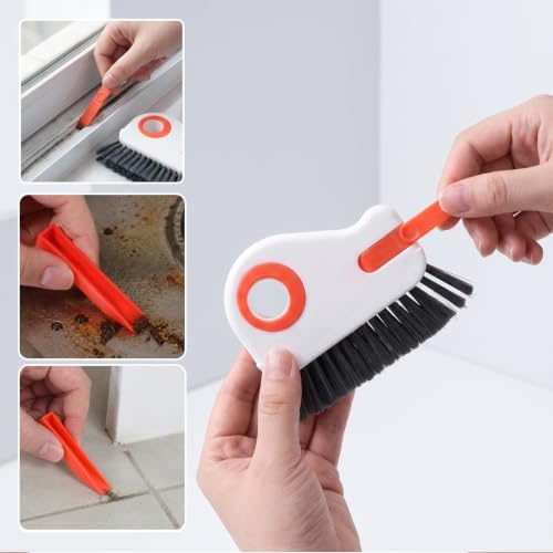 2PCS Groove Cleaning Brush 2 in 1 Window Track Cleaner Crevice Clean Brush - Image 3