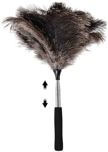 Ostrich Feather Duster 16.5-47Inch Reusable Fluffy Natural Detachable Ostrich by MehelloFeather