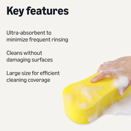 Amazon Basics Jumbo Sponges for Car Cleaning, Bodywork & Windows - Image 2