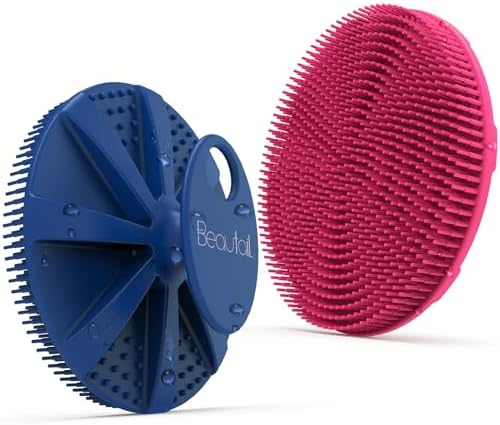 Silicone Body Scrubber, BEAUTAIL Gentle Exfoliating Shower Brush by BEAUTAIL