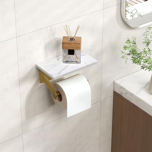 FORIOUS Natural Marble Toilet Paper Holder - Image 2