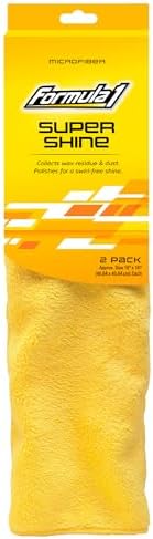 Formula 1 Super Shine Microfiber Car Polishing Towels, 2 Pack by Formula1