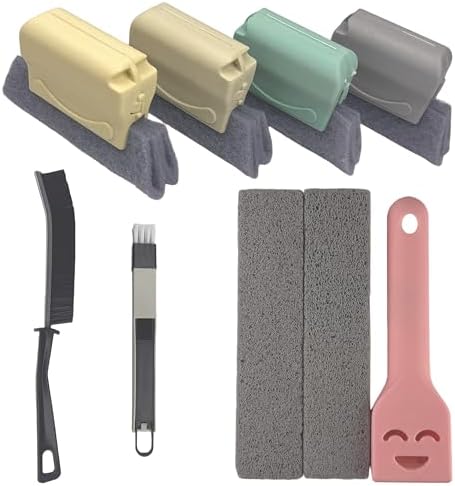 Portable Multi-Purpose Cleaning Kit: Includes 4 Window Track Brushes, Corner by WenfuChoiziic