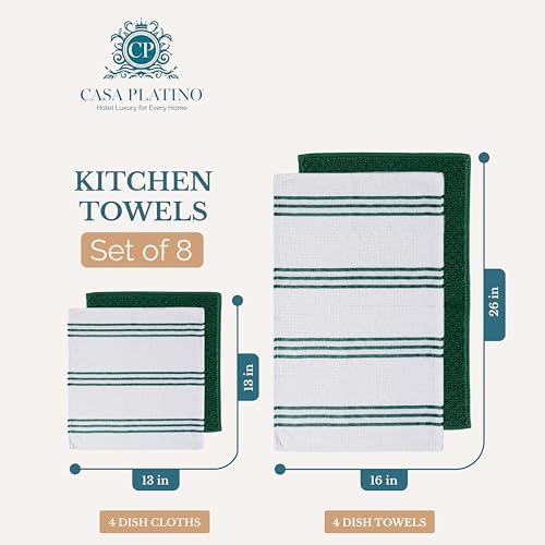 Casa Platino Kitchen Towel Set 8 Pc - Image 2