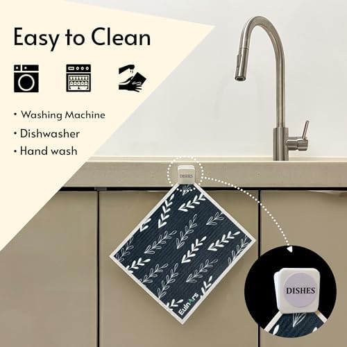 Eulnars Swedish Dishcloths, 8 Pack Reusable Paper Towels - Image 2