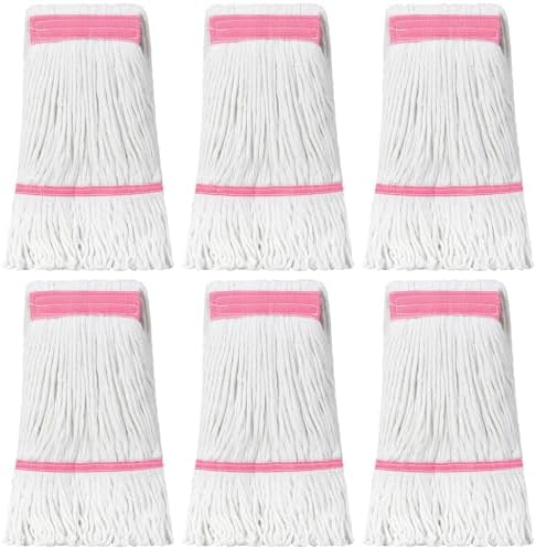 Eccliy 6 Pack Mop Heads Replacement 18 Oz Loop End by Eccliy