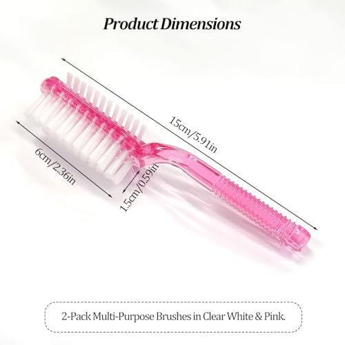 Dual-Sided Handle Grip Nail Cleaning Brush - Image 2