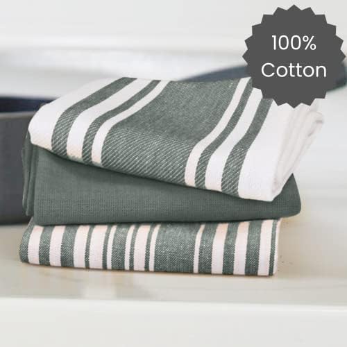 Cotton Clinic Assorted Kitchen Towels 5 Pack – Soft Absorbent Quick Drying - Image 3