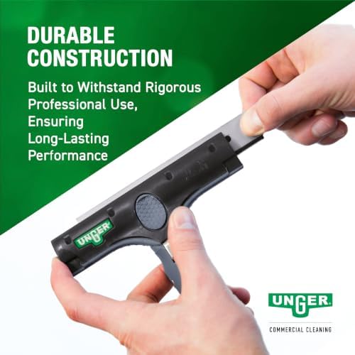 UNGER Commercial ErgoTec Ninja 4" Glass Window Scraper EN100 - Image 6