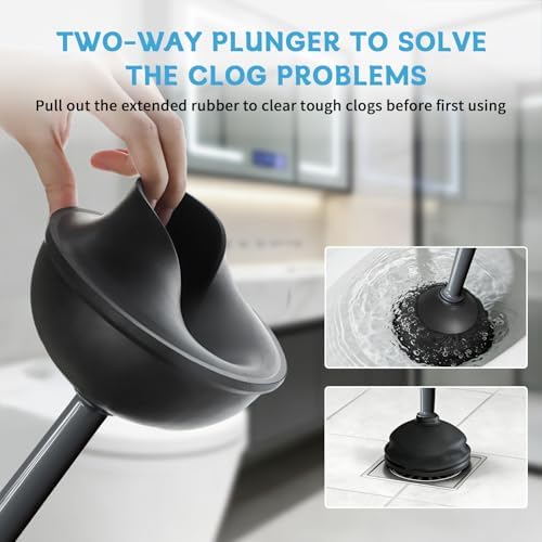 Sellemer Toilet Brush and Plunger Set, Curved Head - Image 4
