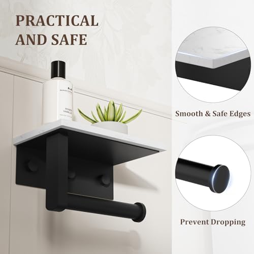 BWE Matte Black Toilet Paper Holder - Image 5