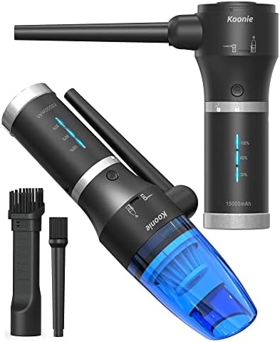 Koonie Compressed Air Duster, Koonie 15000mAh Cordless Air Duster&Vacuum 2 in 1 by Koonie