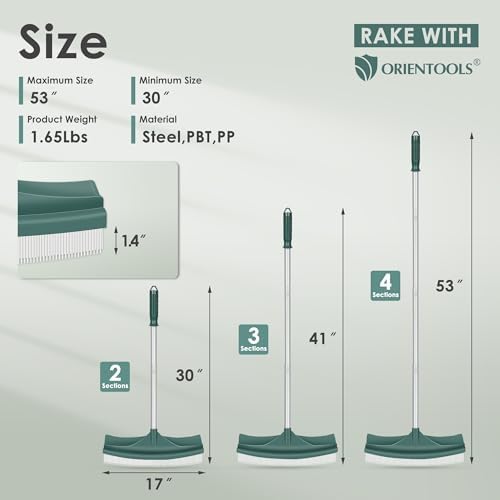 ORIENTOOLS Artificial Turf Rake, Curved Grass Rake - Image 2