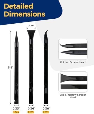 Plastic Putty Knives Set, Plastic Putty Filler Knife & Scrapers Tool Non Scratch - Image 3