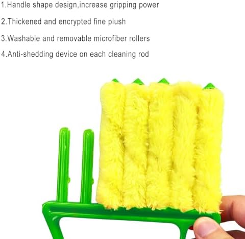 2PCS Blind Cleaner Duster Tool, 7-Finger Handheld Car Air Vent Dusting Cleaner - Image 5