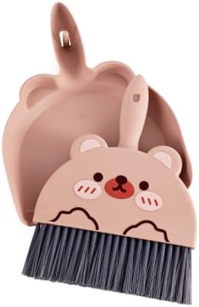 1 Set Small Broom Brush & Dustpan Set Table Cleaning Tools Bear - Image 6