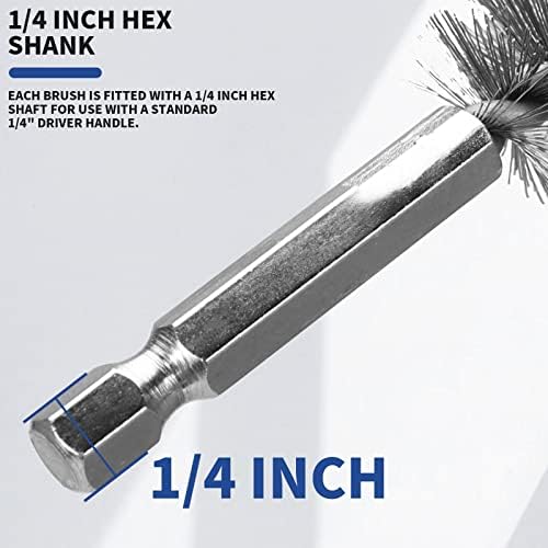 12Pcs Stainless Steel Bore Brush in Different Sizes Twisted Wire Cleaning Brush - Image 3