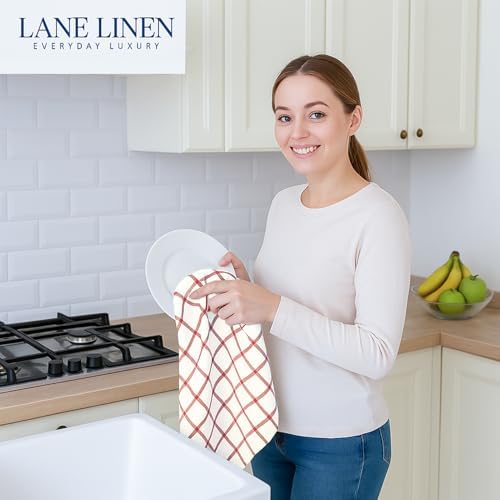 LANE LINEN Kitchen Dish Towels 100% Cotton Soft & Absorbent 6 Pack - Image 4