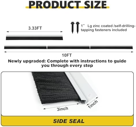 DoubleFill 10ft Roll up Garage Brush Seal - Image 2