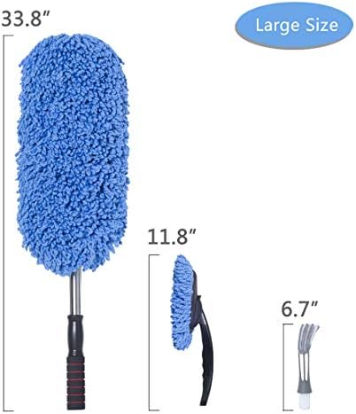 Microfiber Car Duster Extendable Handle Interior Exterior Multipurpose Cleaning - Image 3