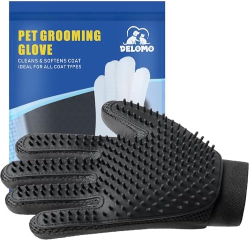 Pet Hair Removal Glove with 255 Silicone Tips by DELOMO