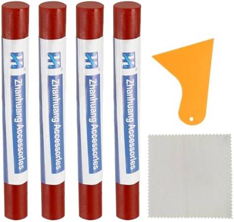 uxcell 4Pcs Wood Filler Sticks, Wood Repair Kit, Dark Reddish Brown by uxcell