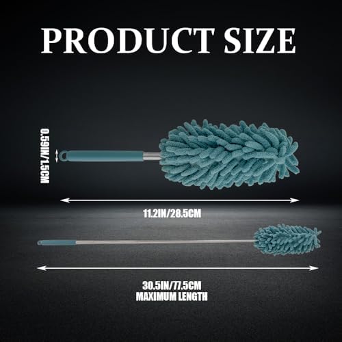 2PCS Car Interior Duster with Extension Pole, Car Detailing Supplies, Soft - Image 2