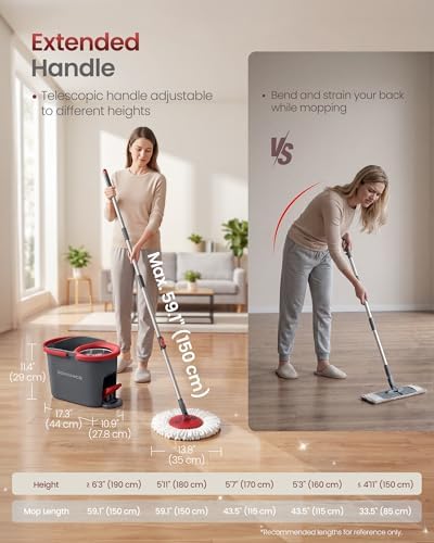 SONGMICS Spin Mop and Bucket Set - Image 6