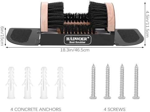 Hadwoer Heavy-Duty Outdoor Boot Brush Scraper - Image 2