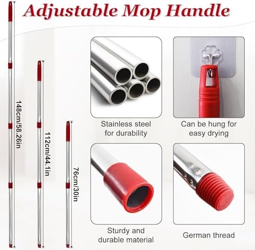 Mop Replacement for O-Cedar RinseClean 2-Tank, Mop Handle for Ocedar Mop - Image 6