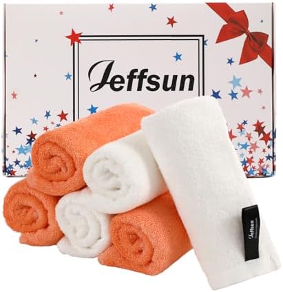 Wash Cloths 6 Pack, Face Towel for Sensitive Skin by Jeffsun