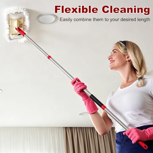 uxcell Spin Mop Replacement Handle 4 Section 30"-to-58 Blue - Image 5
