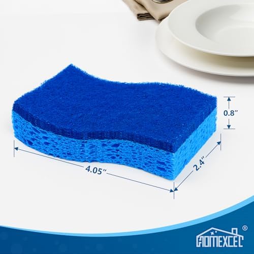 HOMEXCEL Sponges Kitchen 24 Pack, Non Scratch Scrub Dish Sponge, S- Blue - Image 7