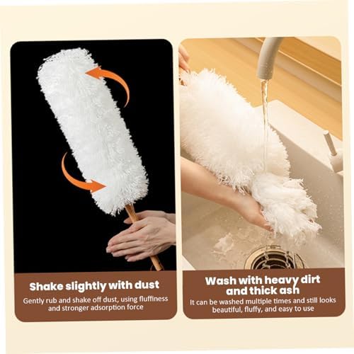 Wool Dusters for Cleaning Dusters for Cleaning 20in Static Fluffy Lambswool - Image 3