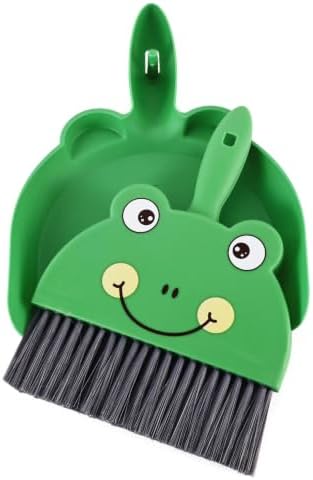 1 Set Small Broom Brush & Dustpan Set Table Cleaning Tools Frog - Image 6