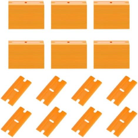 Aleric 200 Pcs Plastic Razor Blades, Double Edged Plastic Blade by Aleric